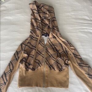 I.AM.GIA Tan Plaid Hoodie